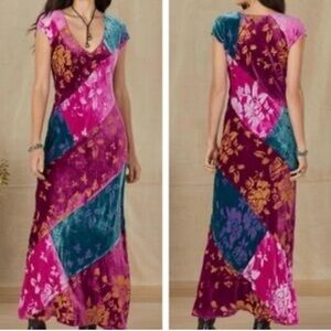 Johnny Was Burnout Velvet Solstice Maxi Dress (w Slip)